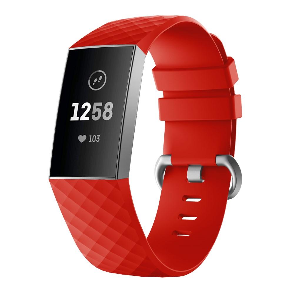 Bracelet en silicone pour Fitbit Charge 3/4, rouge