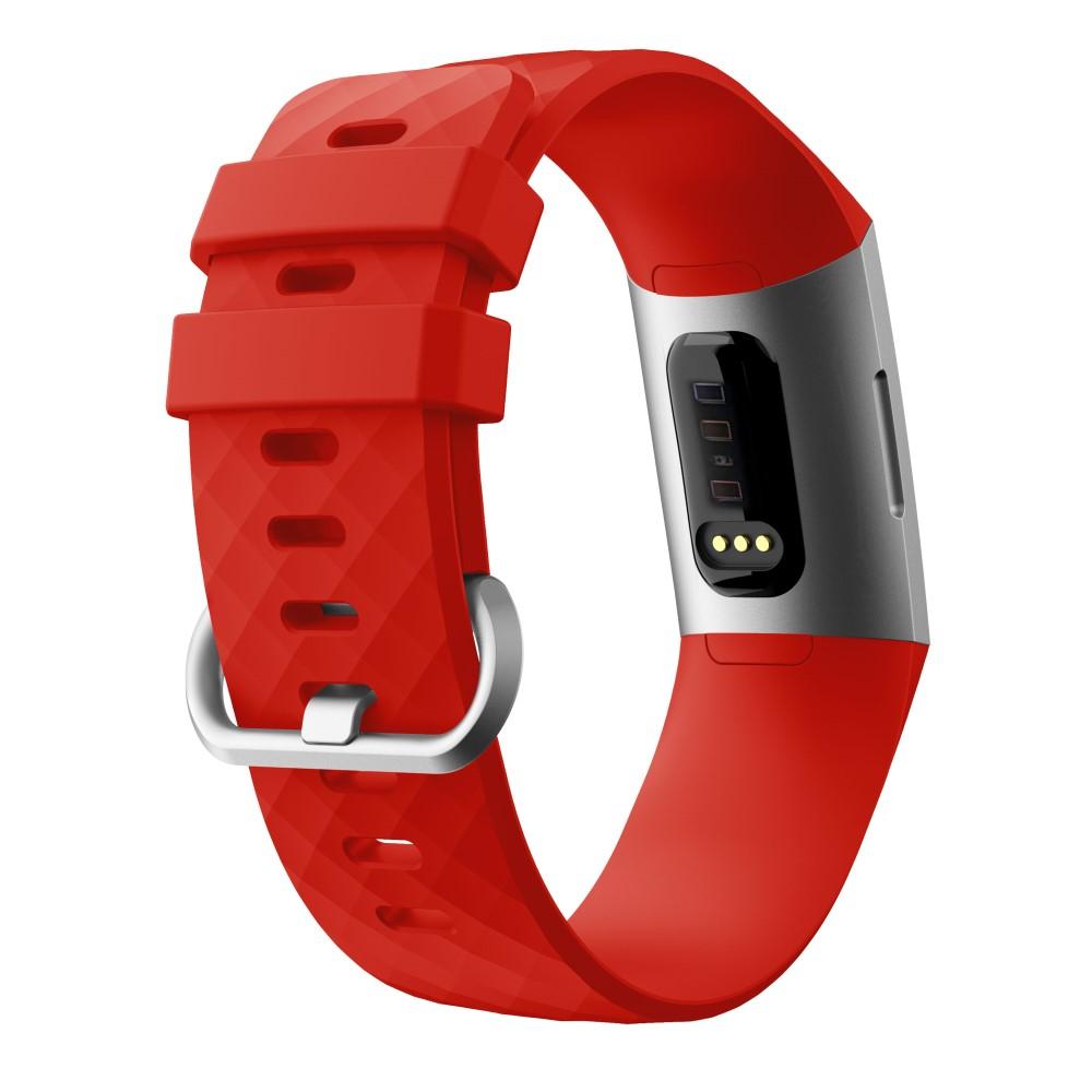 Bracelet en silicone pour Fitbit Charge 3/4, rouge