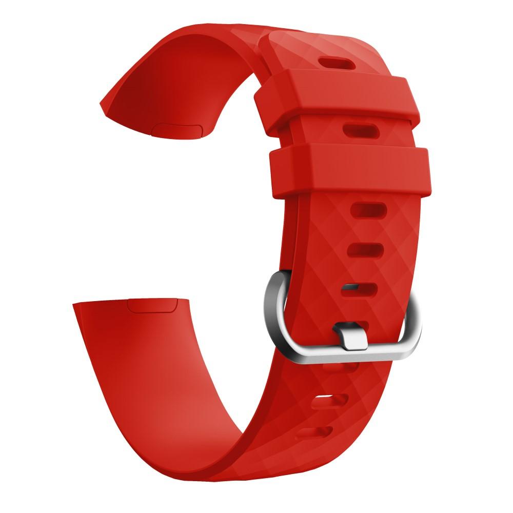 Bracelet en silicone pour Fitbit Charge 3/4, rouge