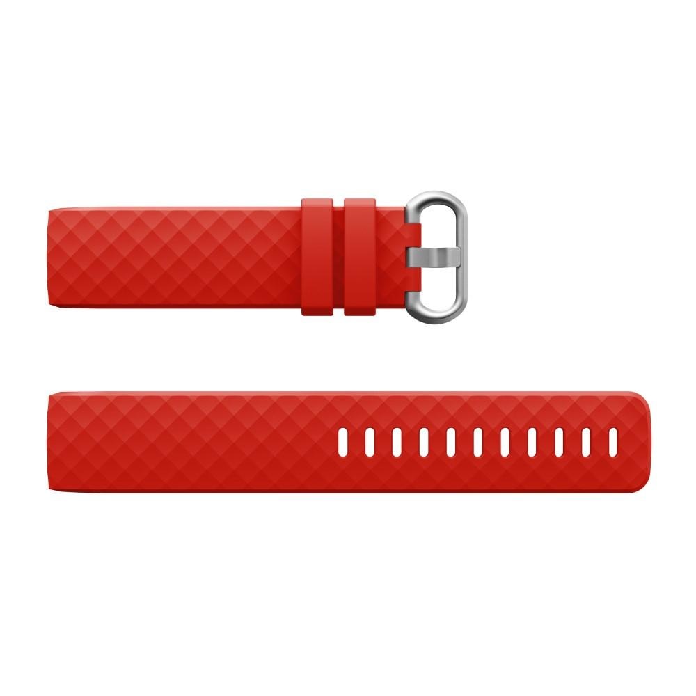 Bracelet en silicone pour Fitbit Charge 3/4, rouge