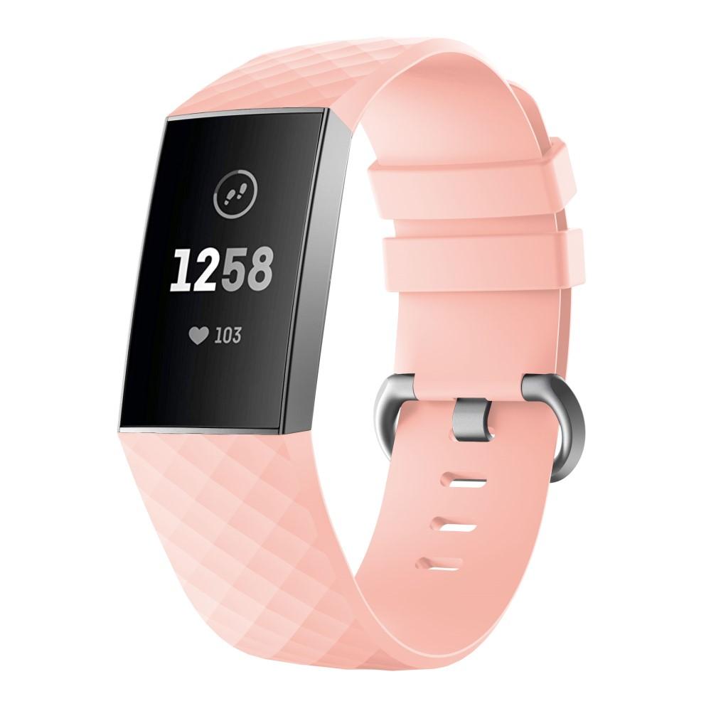 Bracelet en silicone pour Fitbit Charge 3/Charge 4, Rose
