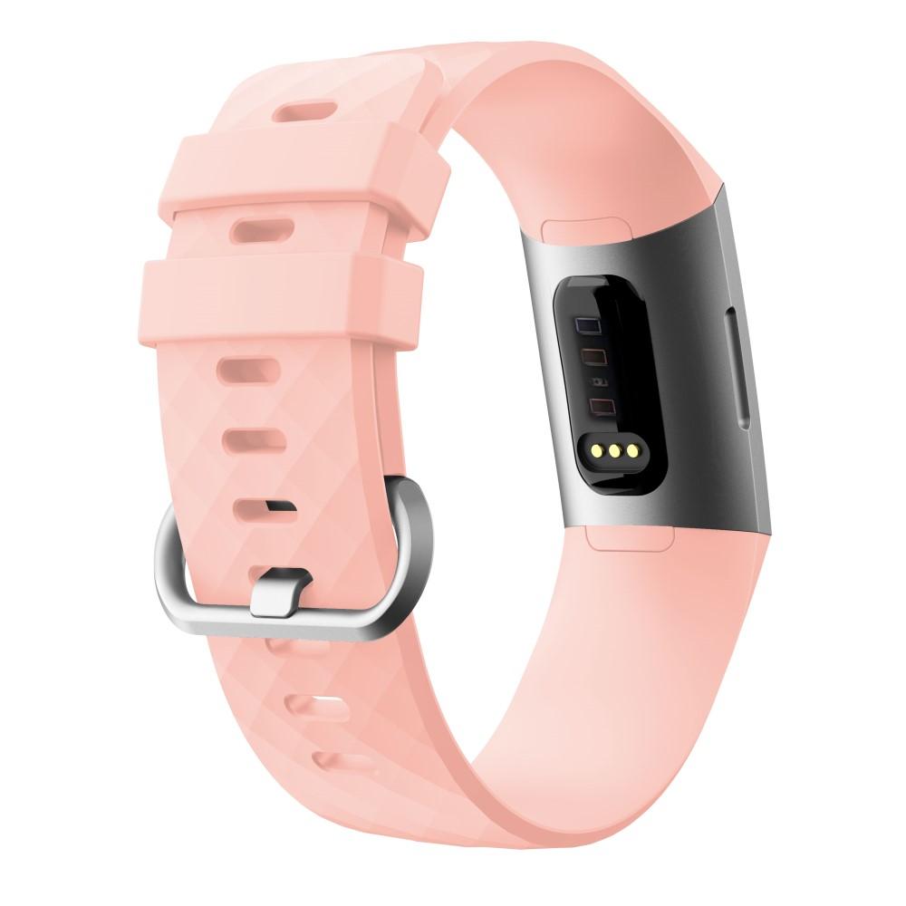 Bracelet en silicone pour Fitbit Charge 3/Charge 4, Rose