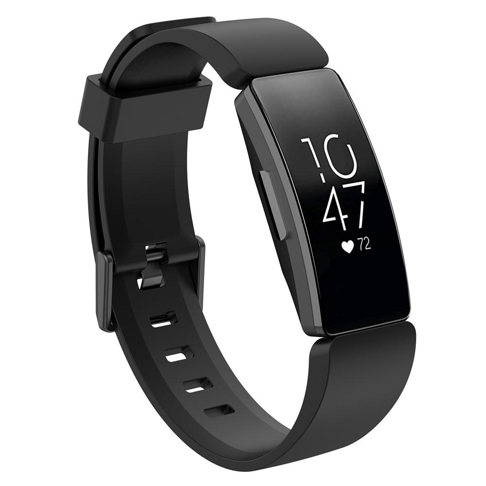 Bracelet en silicone pour Fitbit Inspire/Inspire HR/Inspire 2, Noir