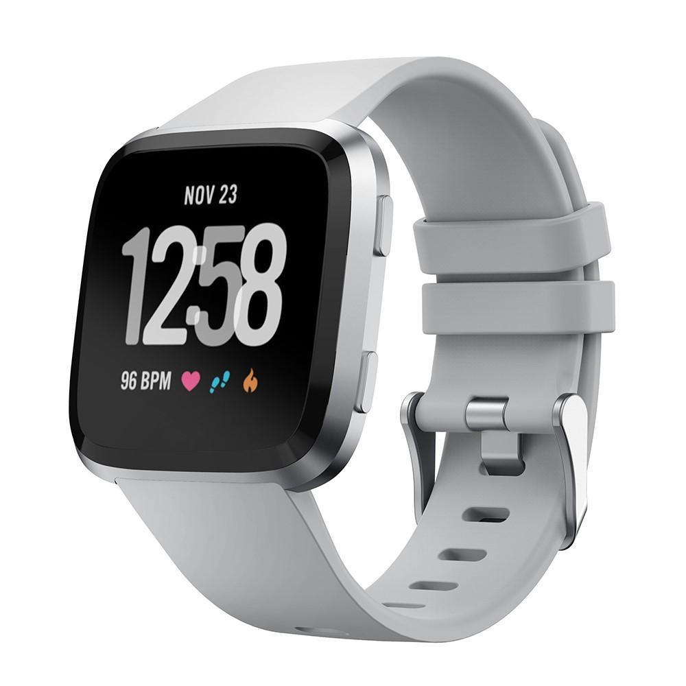 Bracelet en silicone pour Fitbit Versa/Versa 2, Gris