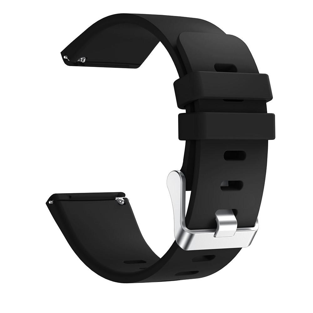 Bracelet en silicone pour Fitbit Versa/Versa 2, Noir