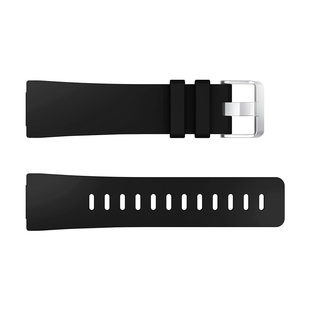 Bracelet en silicone pour Fitbit Versa/Versa 2, Noir