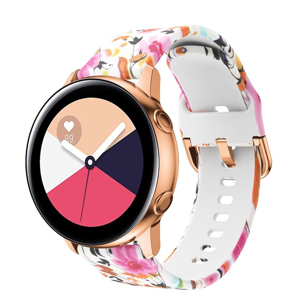 Bracelet en silicone pour Samsung Galaxy Watch 42mm, Fleurs