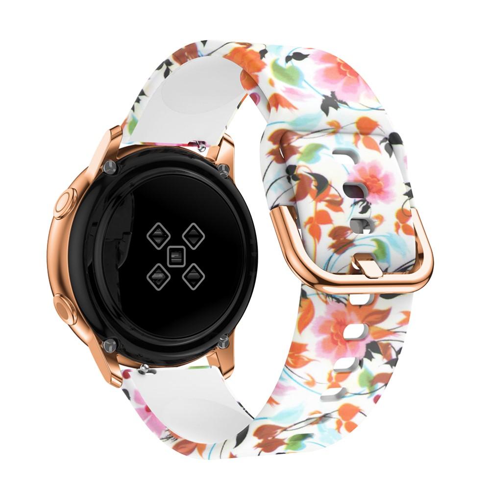 Bracelet en silicone pour Samsung Galaxy Watch 42mm/Watch Active, fleurs