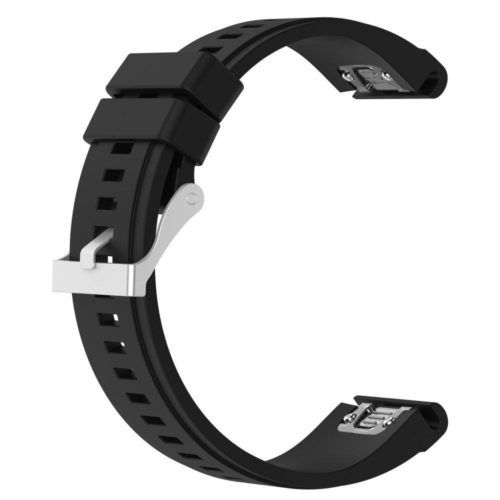 Bracelet en silicone pour Garmin Fenix 3/3 HR/5X/5X Plus, noir