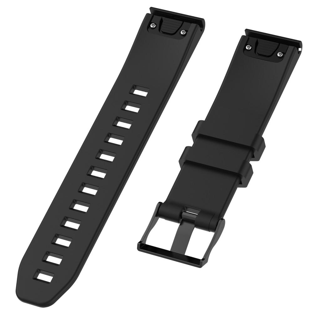 Bracelet en silicone pour Garmin Fenix 5/5 Plus, noir