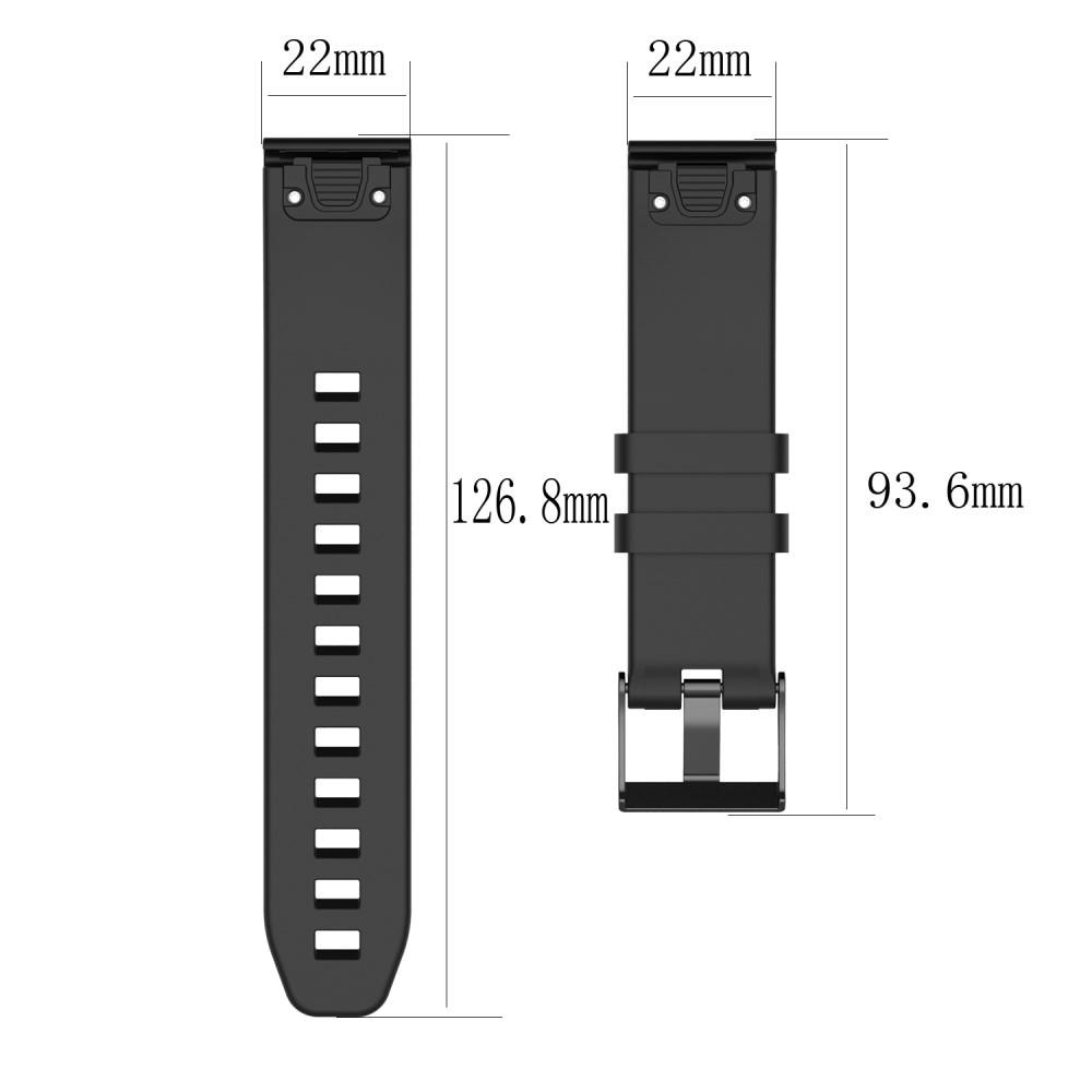 Bracelet en silicone pour Garmin Fenix 5/Fenix 5 Plus, Noir