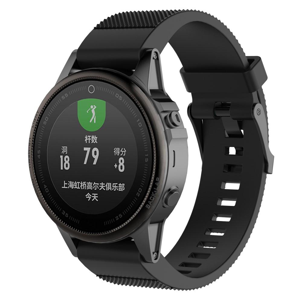 Bracelet en silicone pour Garmin Fenix 5S/5S Plus, noir