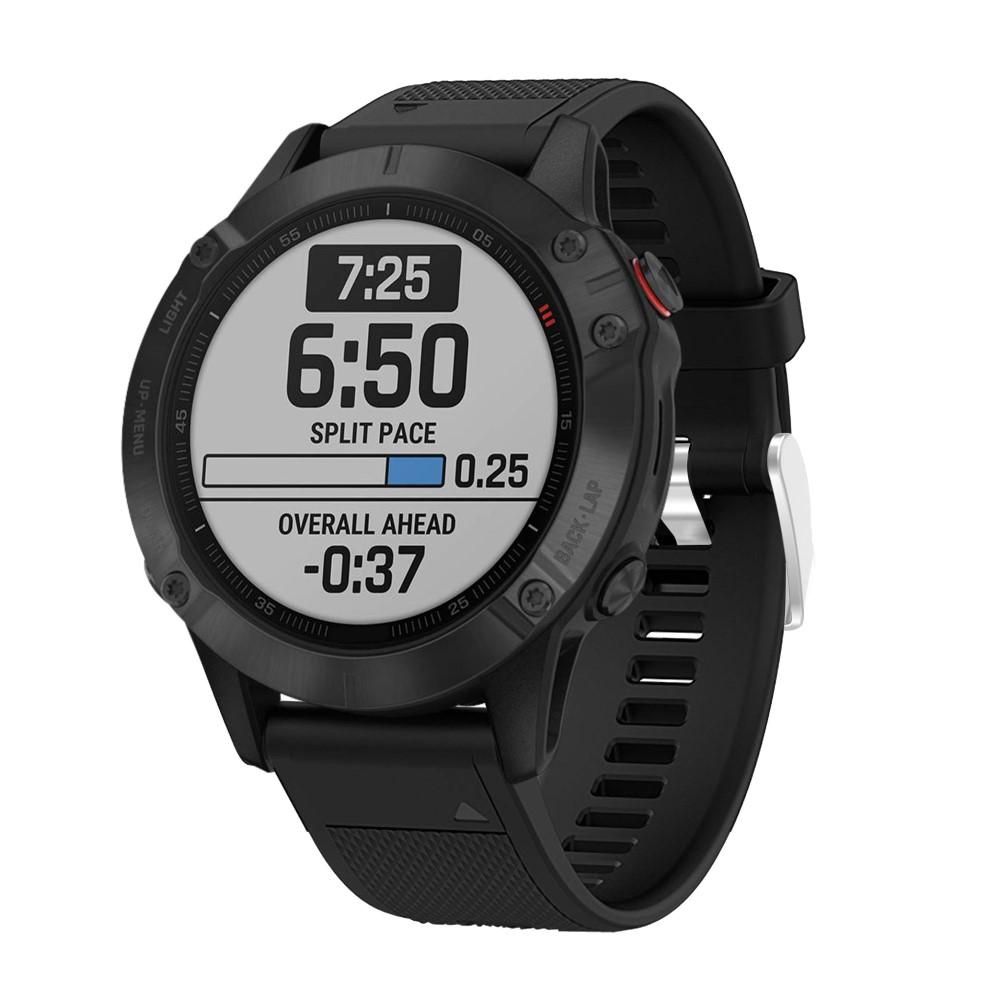 Bracelet en silicone pour Garmin Epix Pro 47mm Gen 2, noir