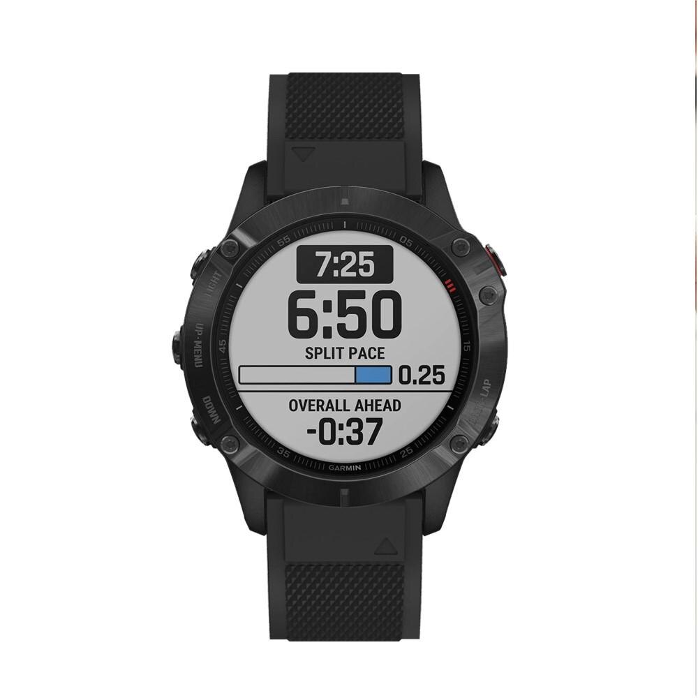 Bracelet en silicone pour Garmin Forerunner 955, noir