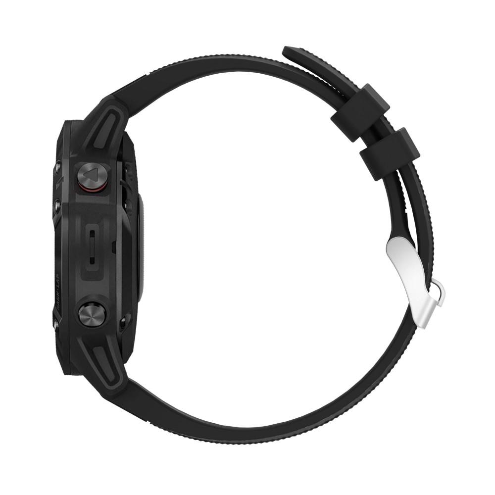 Bracelet en silicone pour Garmin Approach S62, noir