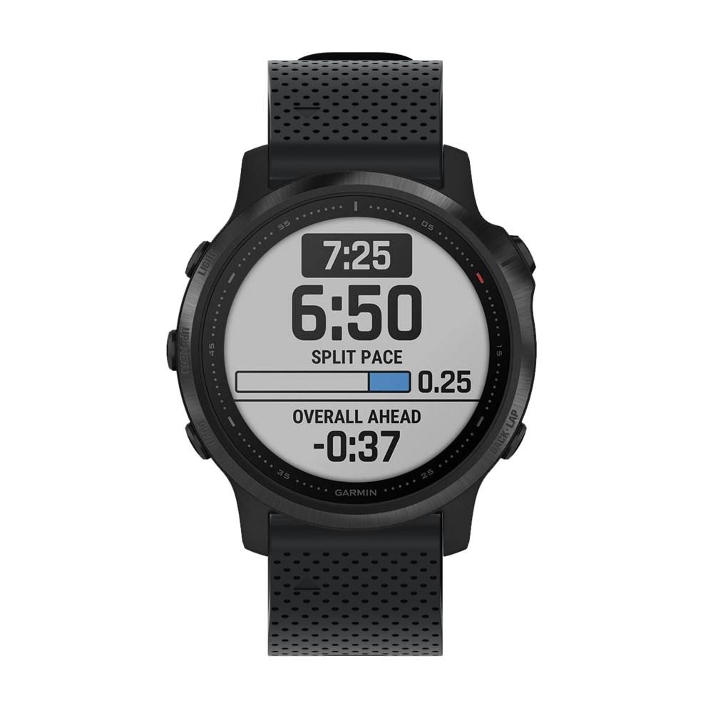 Bracelet en silicone pour Garmin Fenix 6S Pro, Noir