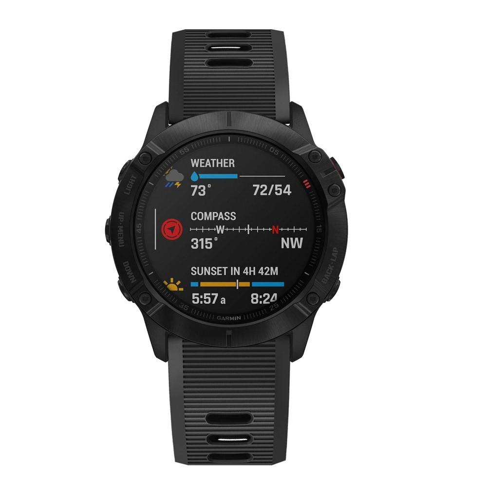 Bracelet en silicone pour Garmin Fenix 7X, noir