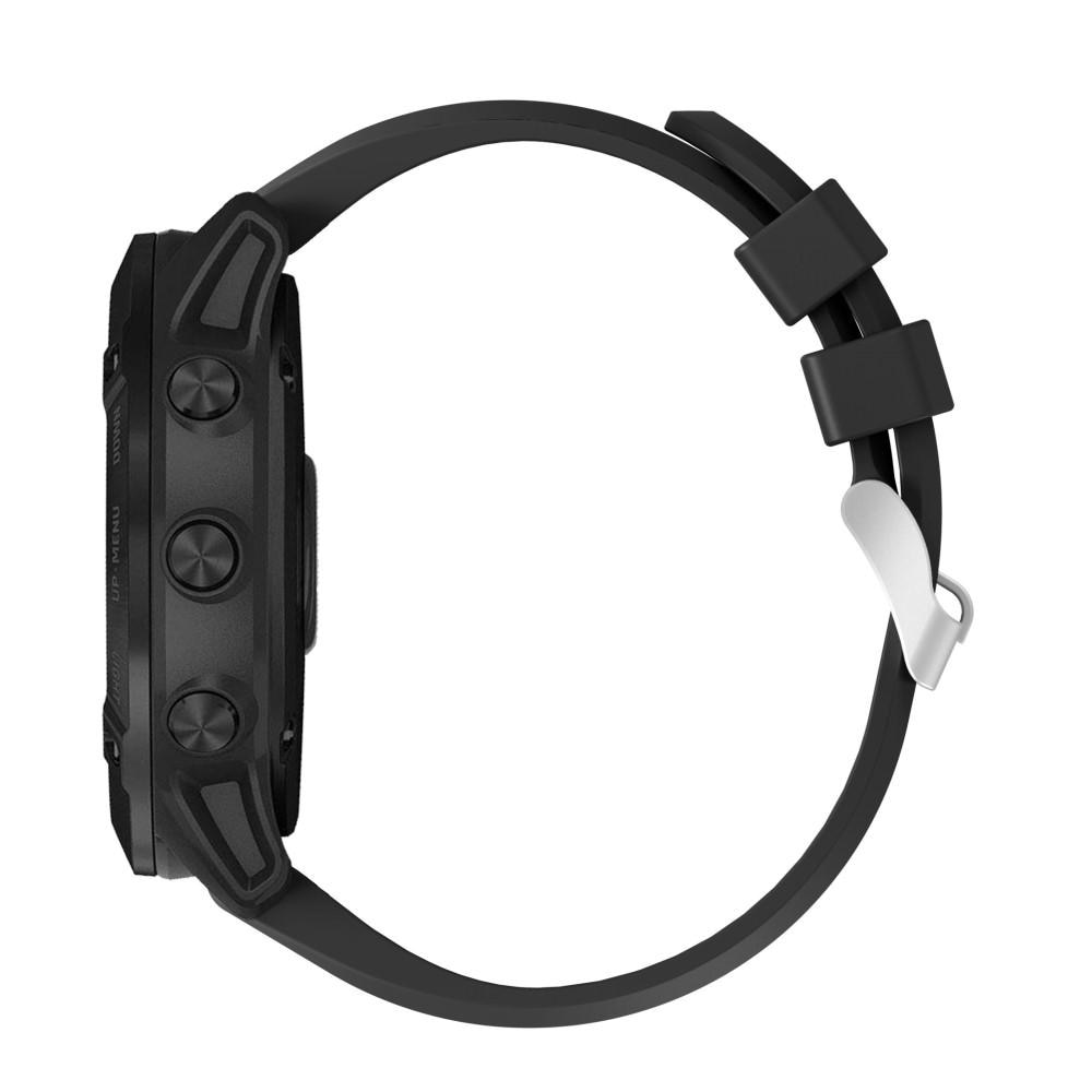 Bracelet en silicone pour Garmin Fenix 6X, noir
