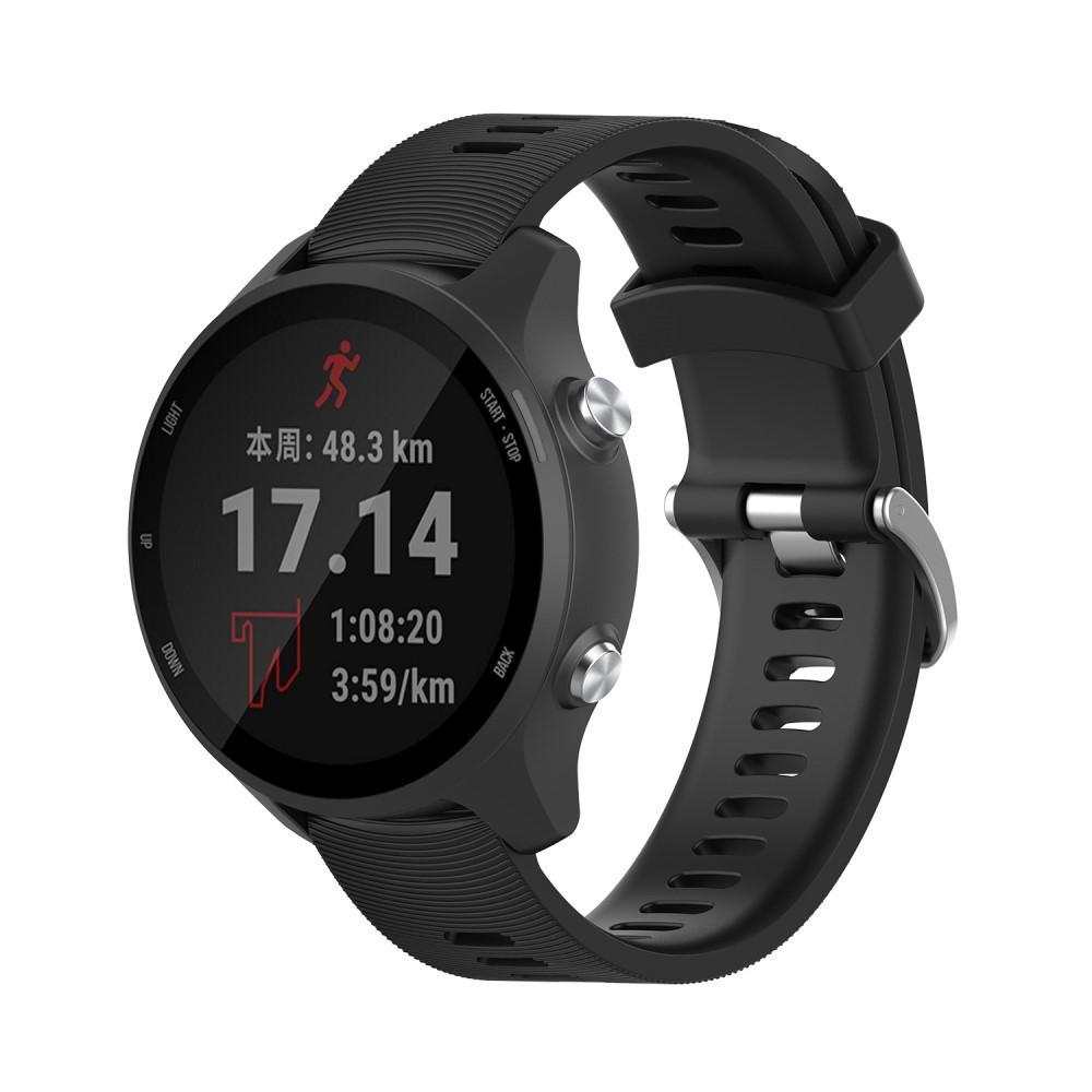 Bracelet en silicone pour Garmin Forerunner 245, Noir