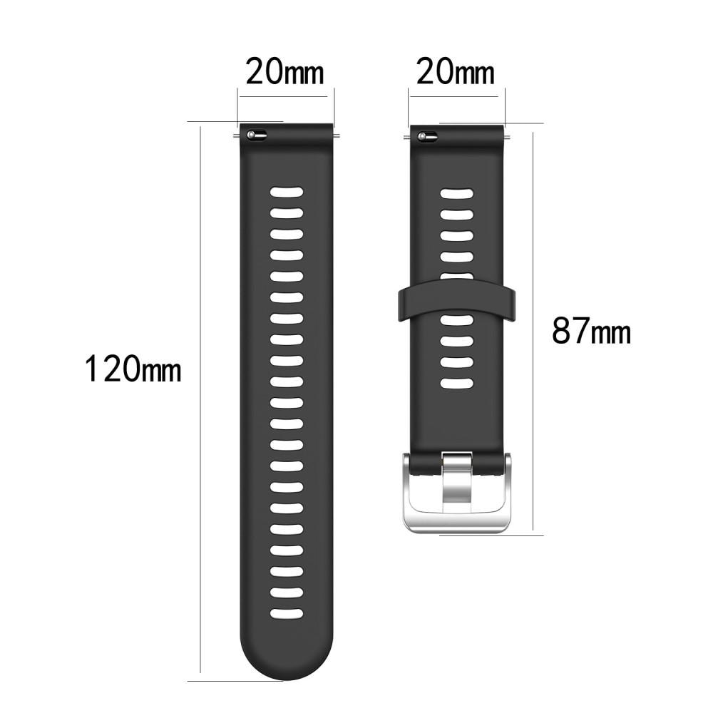 Bracelet en silicone pour Garmin Forerunner 245, noir