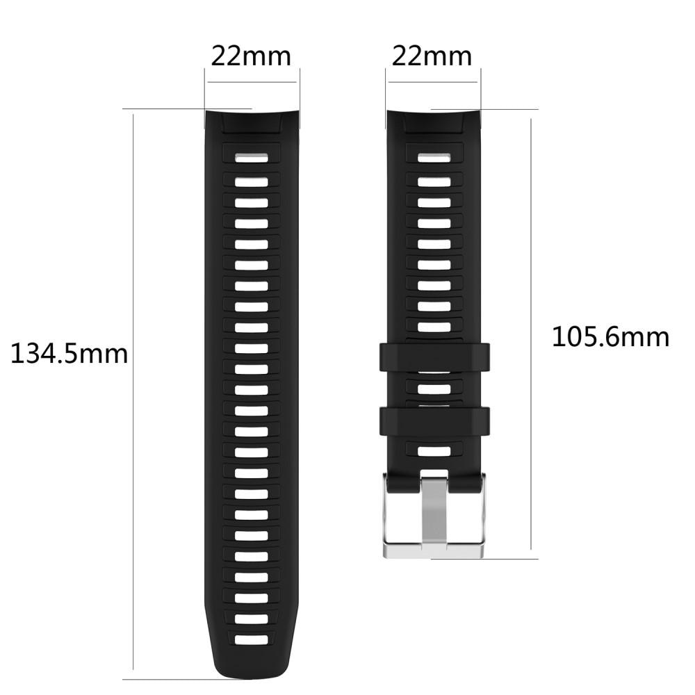 Bracelet en silicone pour Garmin Instinct, Noir