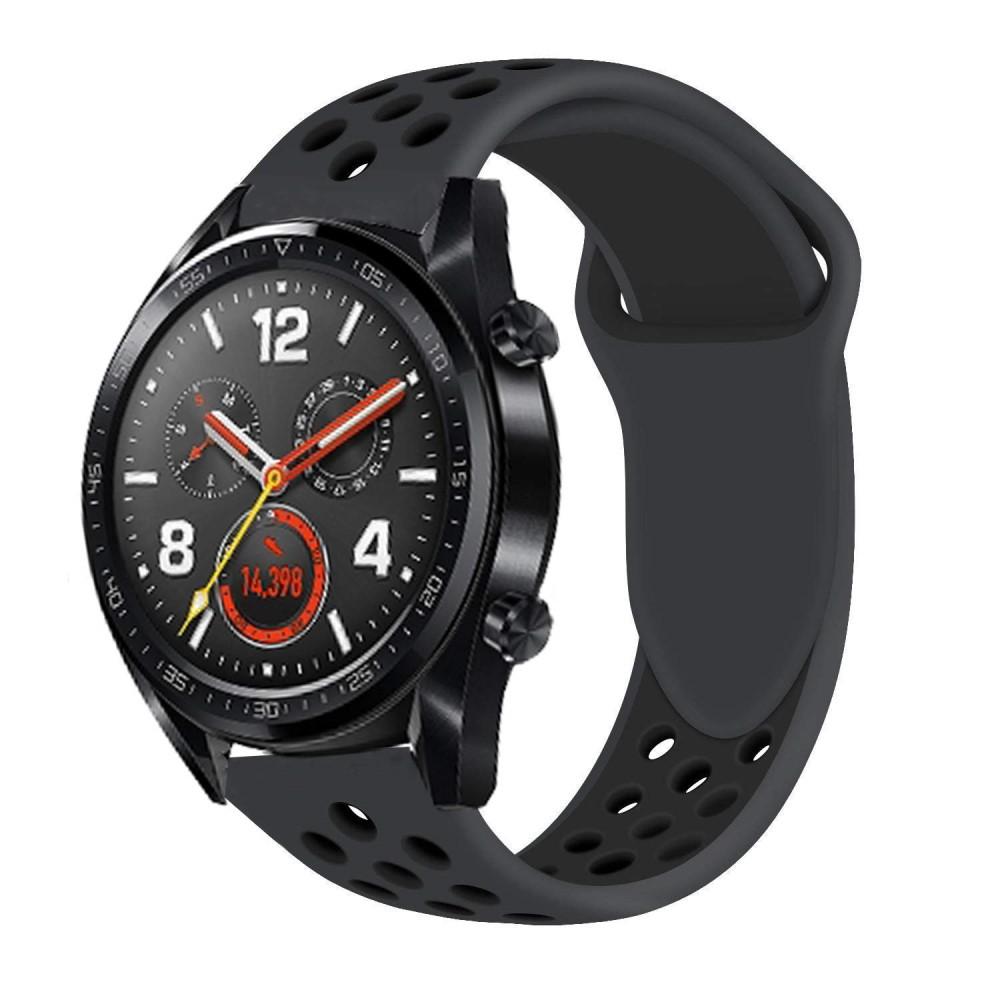 Sport Bracelet en silicone Huawei Watch GT/GT 2 46mm/GT 2 Pro Noir