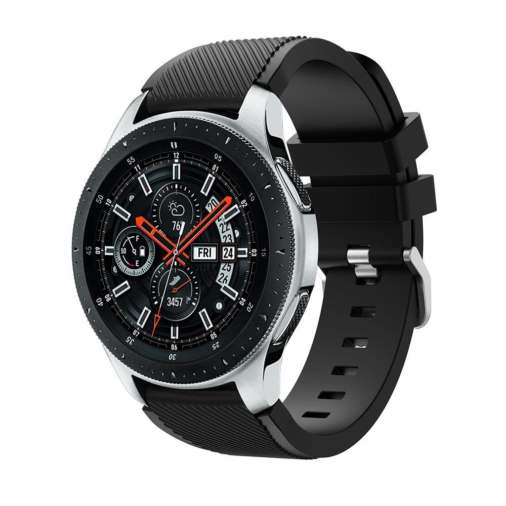 Bracelet en silicone pour Samsung Galaxy Watch 46mm, Noir