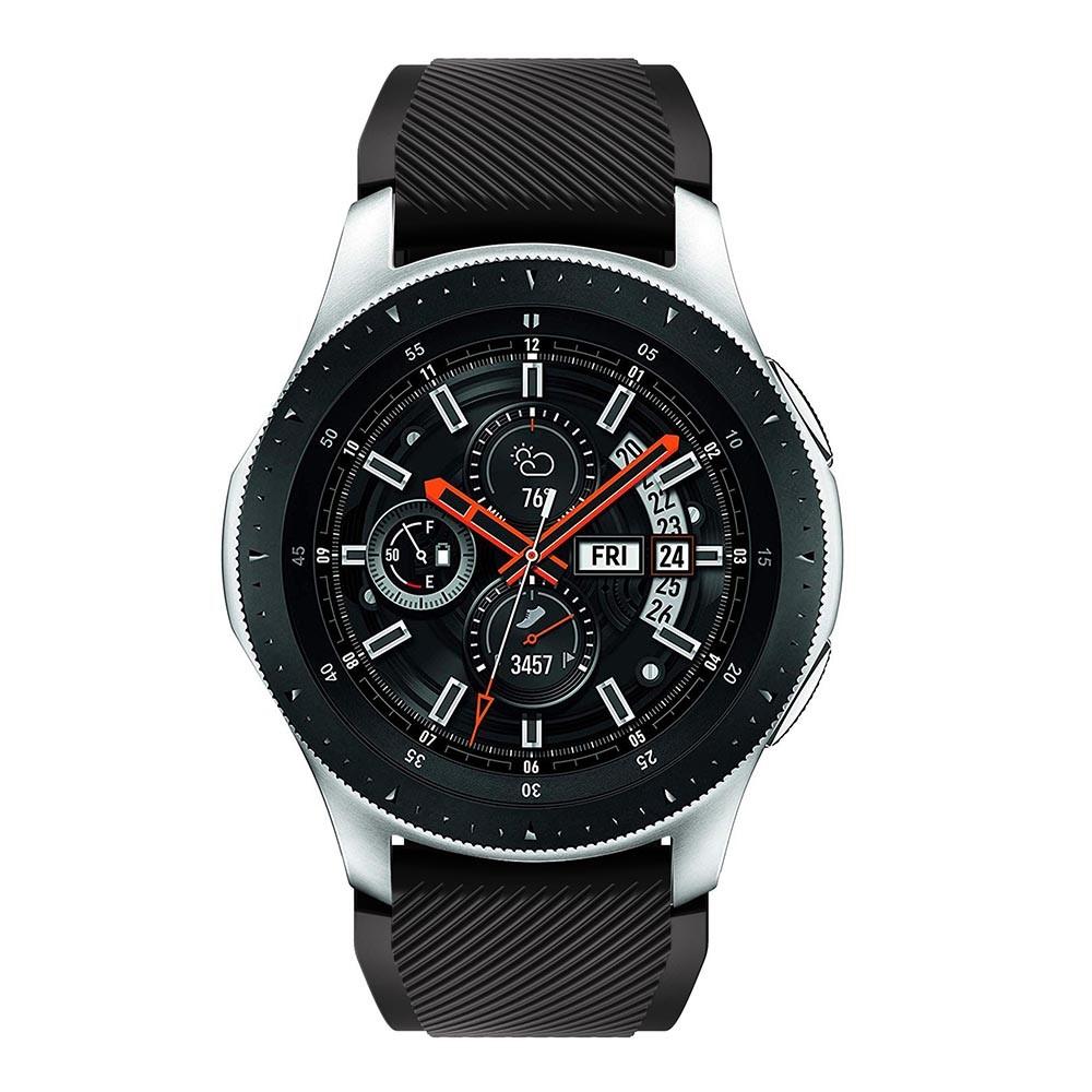 Bracelet en silicone pour Samsung Galaxy Watch 46mm, noir