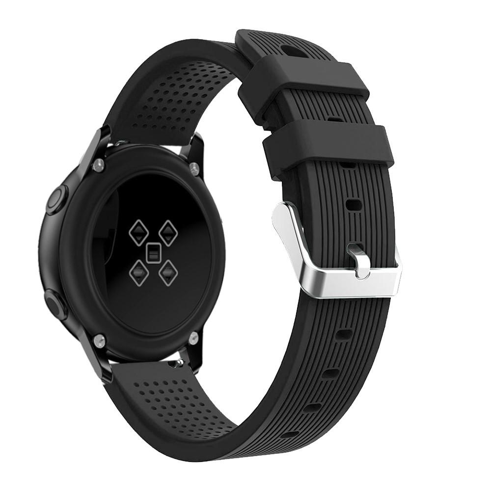 Bracelet en silicone pour Samsung Galaxy Watch Active, noir