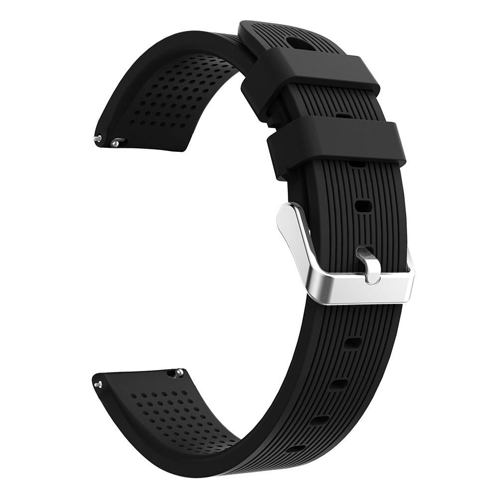 Bracelet en silicone pour Samsung Galaxy Watch 42mm/Watch Active, noir