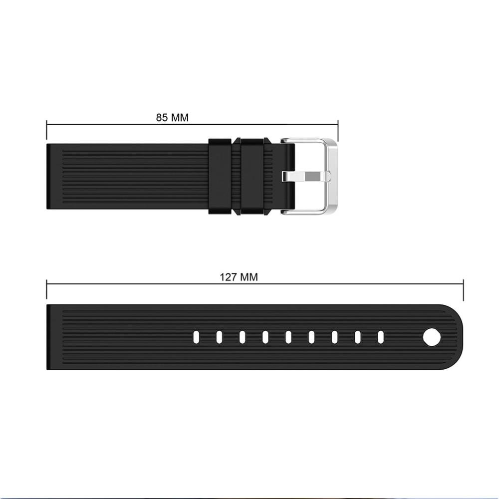 Bracelet en silicone pour Samsung Galaxy Watch 42mm/Watch Active, noir