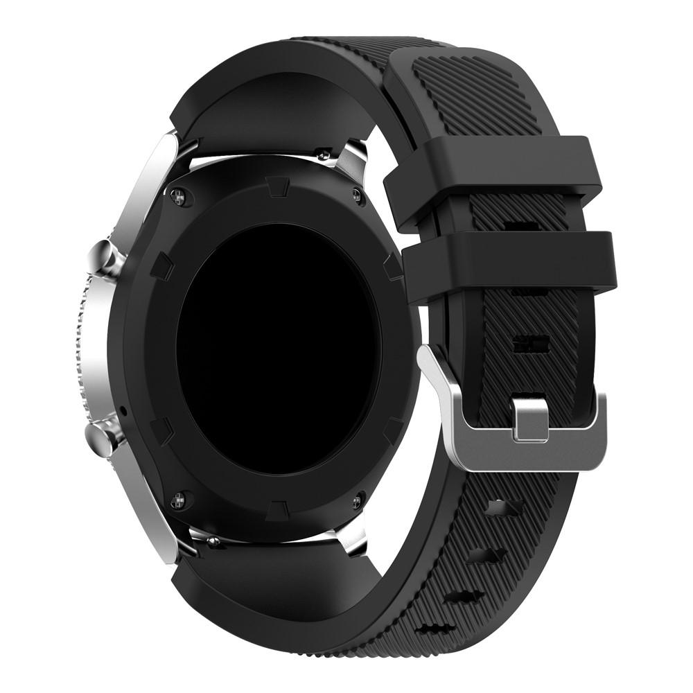 Bracelet en silicone pour Samsung Gear S3 Frontier/S3 Classic, noir