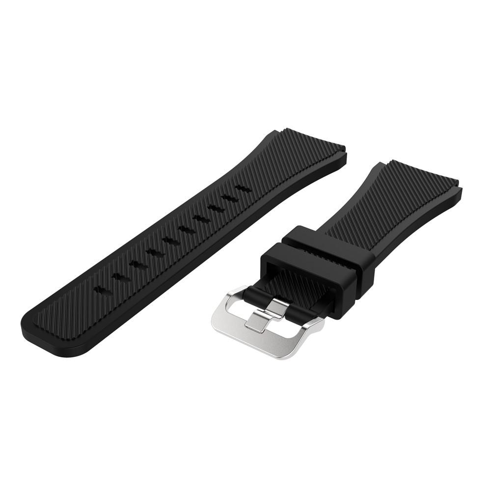 Bracelet en silicone pour Samsung Gear S3 Frontier, Noir