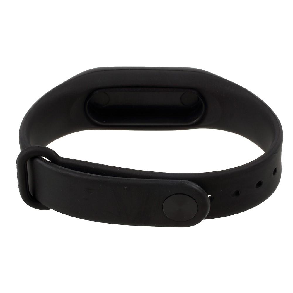 Bracelet en silicone pour Xiaomi Mi Band 2, noir