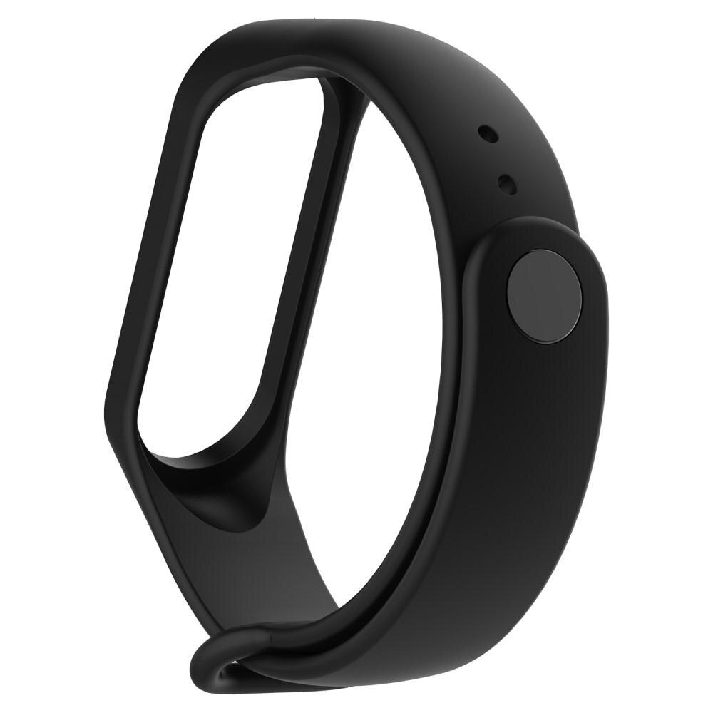 Bracelet en silicone pour Xiaomi Mi Band 3/4, noir