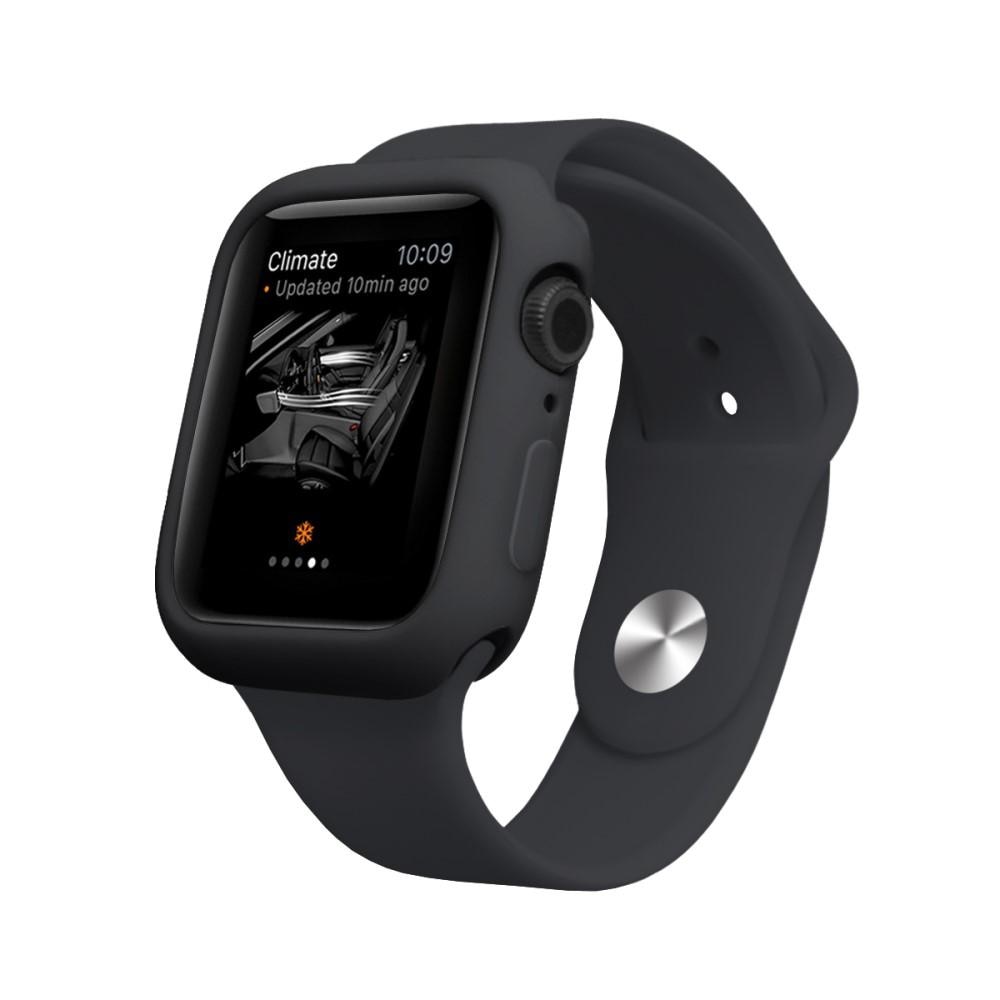 Coque en silicone Apple Watch 44mm, noir