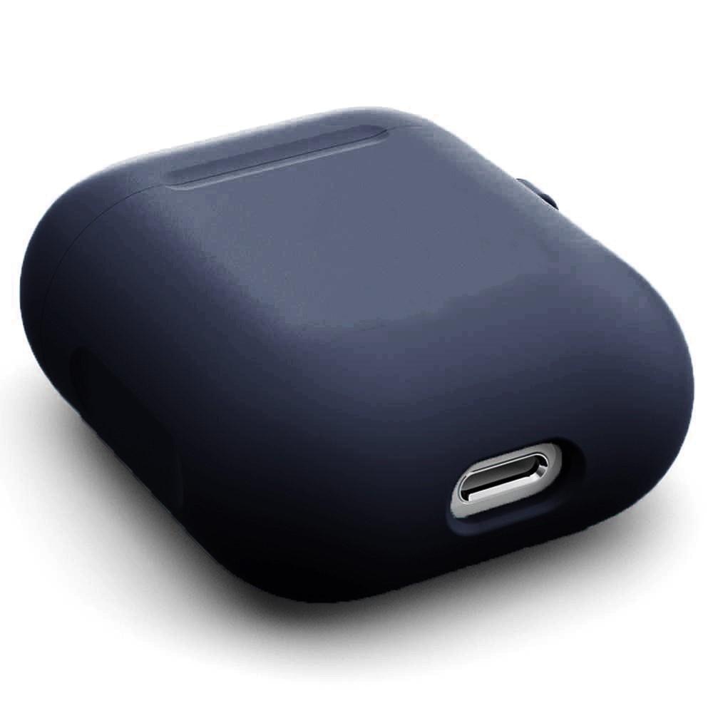 Coque en silicone avec mousqueton AirPods Bleu marine