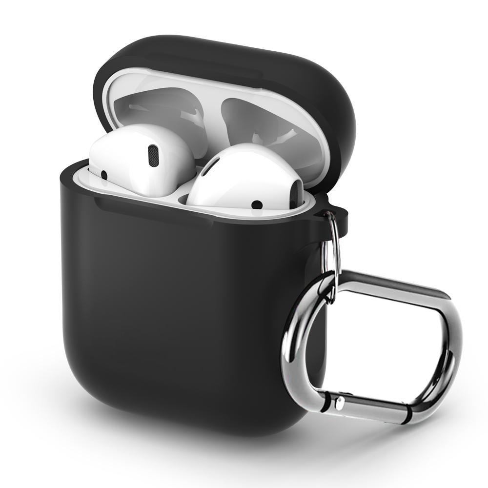 Coque en silicone avec mousqueton AirPods Noir