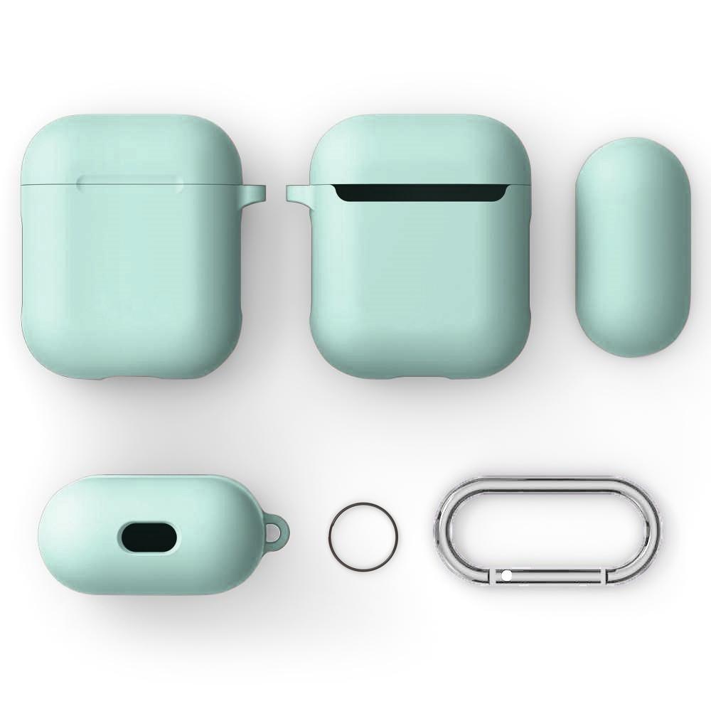 Coque en silicone avec mousqueton AirPods Bleu