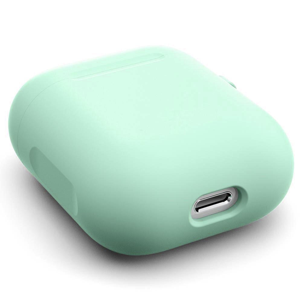 Coque en silicone avec mousqueton AirPods Bleu