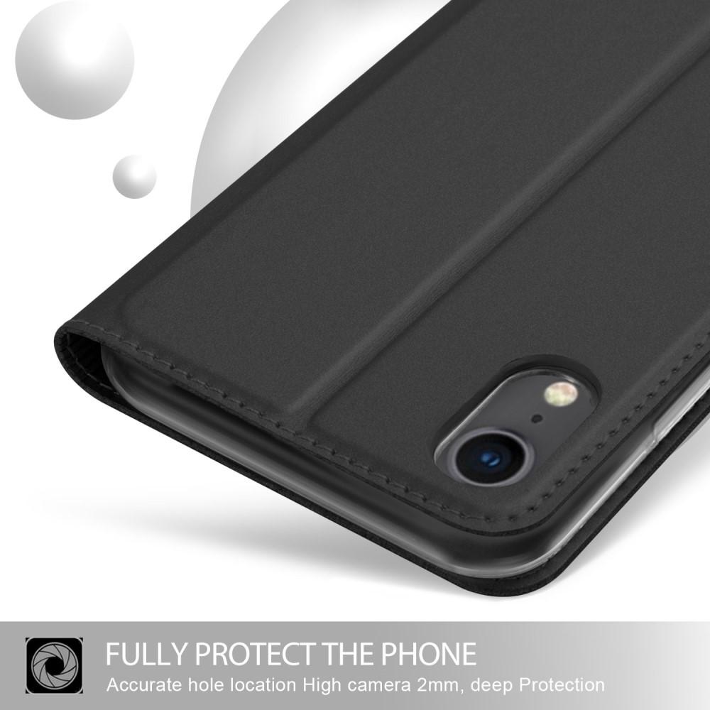 Étui portefeuille Slim Card Wallet iPhone Xr Gris