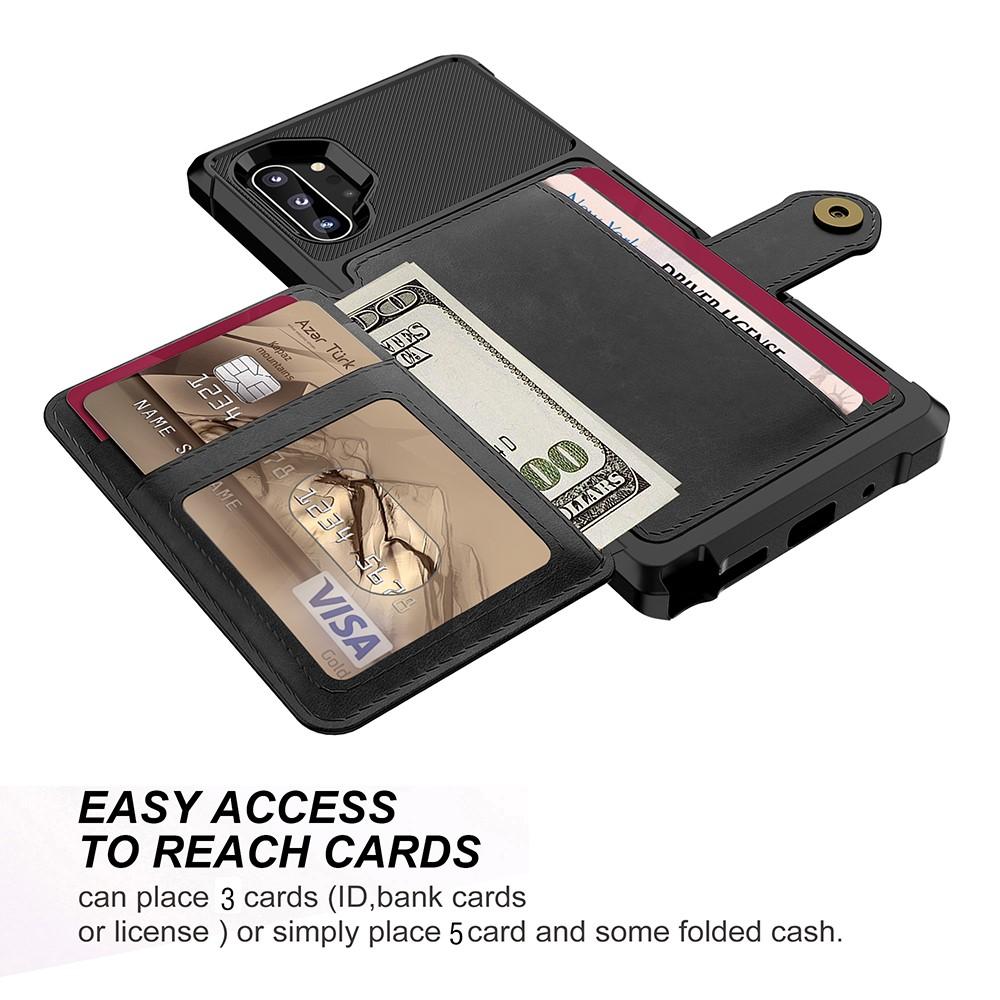 Coque porte-cartes Tough Multi-slot Samsung Galaxy Note 10 Plus Noir