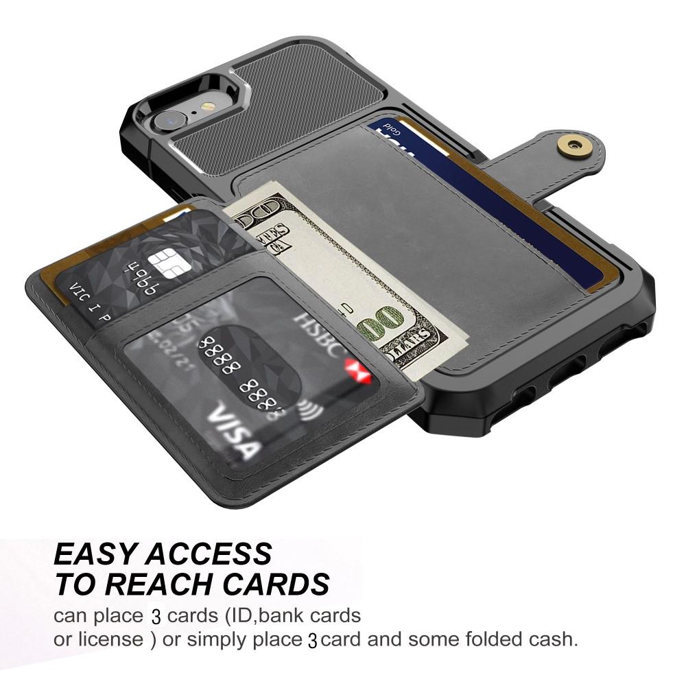 Coque porte-cartes Tough Multi-slot iPhone 6/6S, Noir
