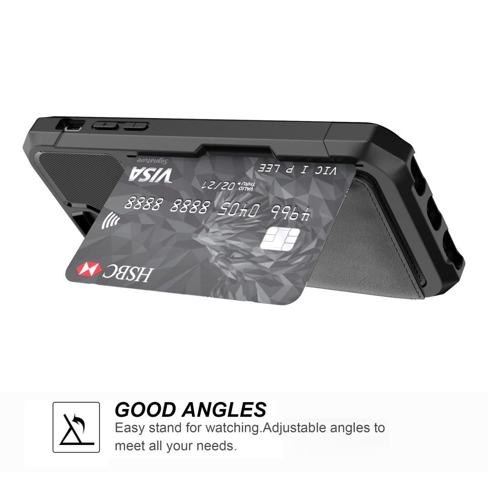 Coque porte-cartes Tough Multi-slot iPhone 6/6S, Noir