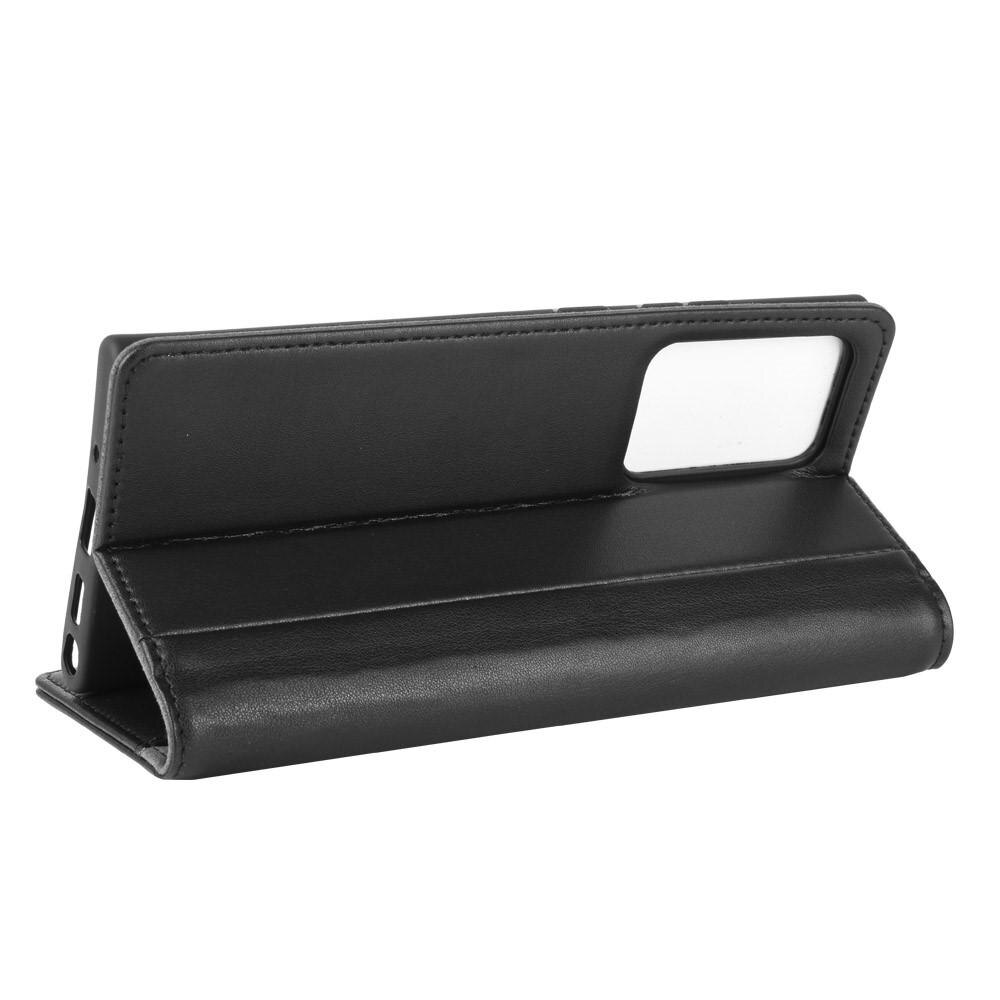 Étui en cuir veritable Samsung Galaxy Note 20, Noir