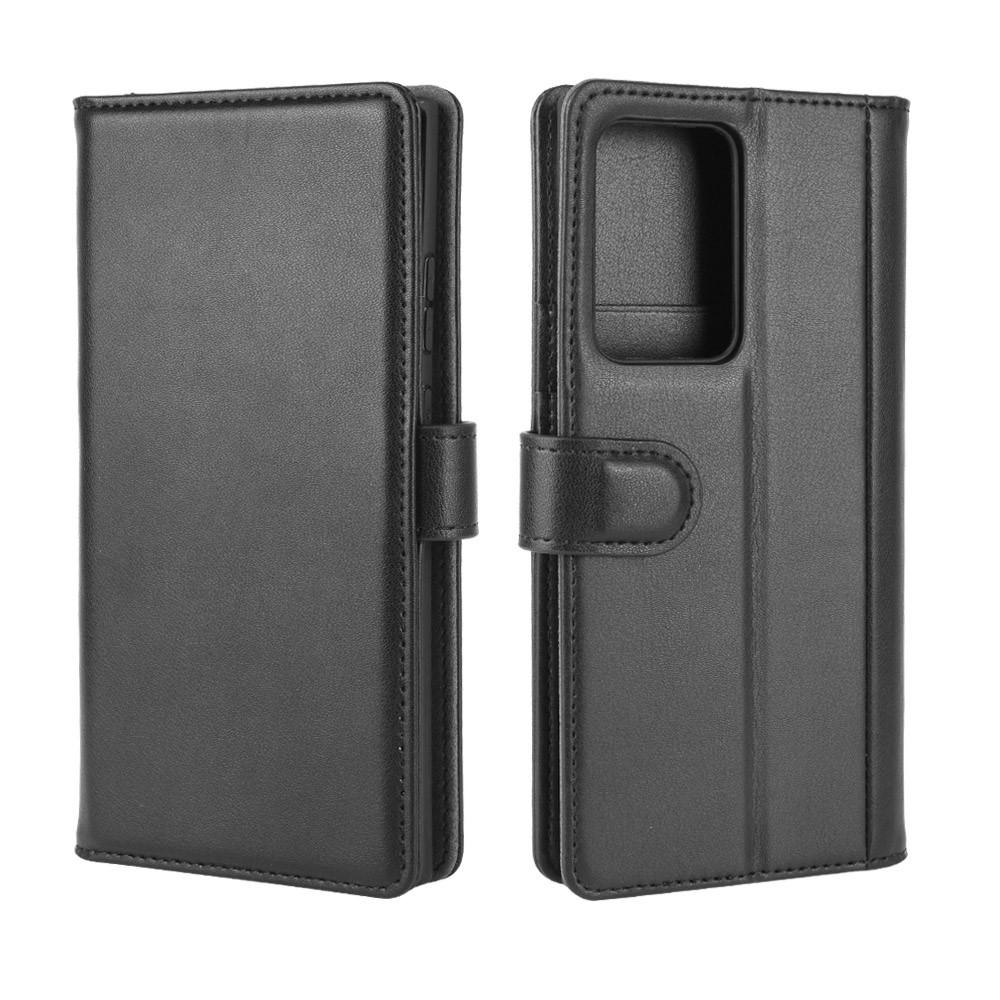 Étui en cuir veritable Samsung Galaxy Note 20, Noir