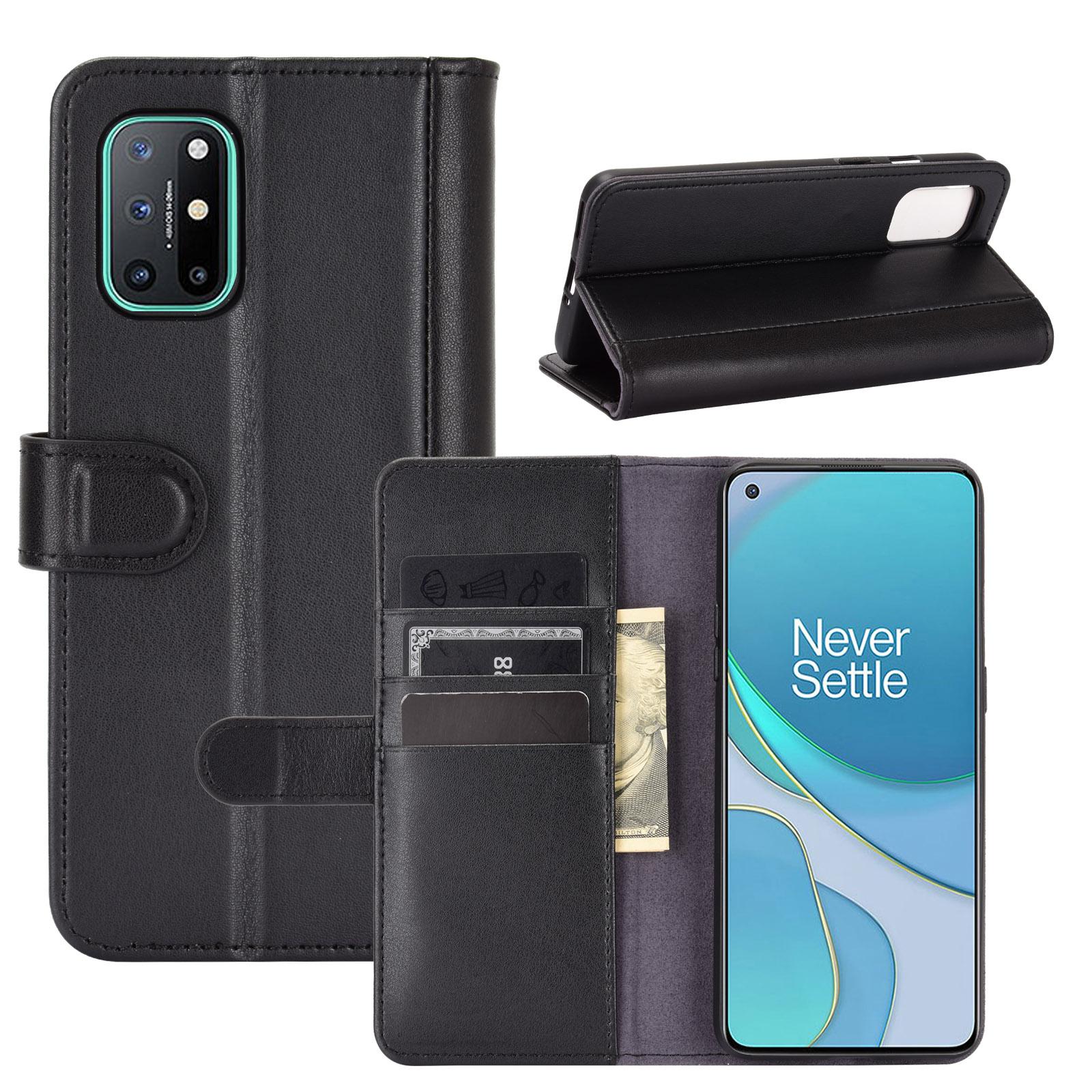 Étui en cuir veritable  OnePlus 8T, Noir