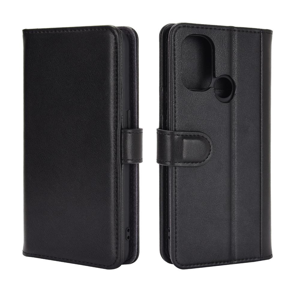 Étui en cuir veritable  OnePlus Nord N100, Noir