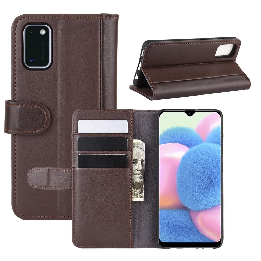 Étui en cuir veritable Samsung Galaxy A41, Marron