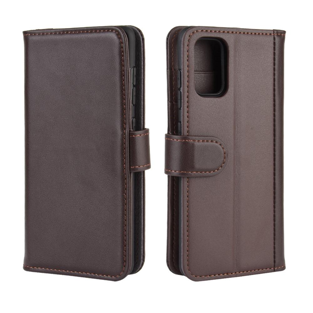 Étui en cuir veritable Samsung Galaxy A41, Marron